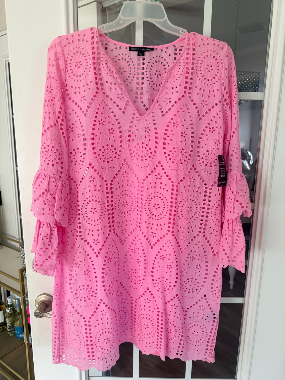 NWT Boston proper Eyelet Tiered Sleeve Tunic Dress - Picture 3 of 9